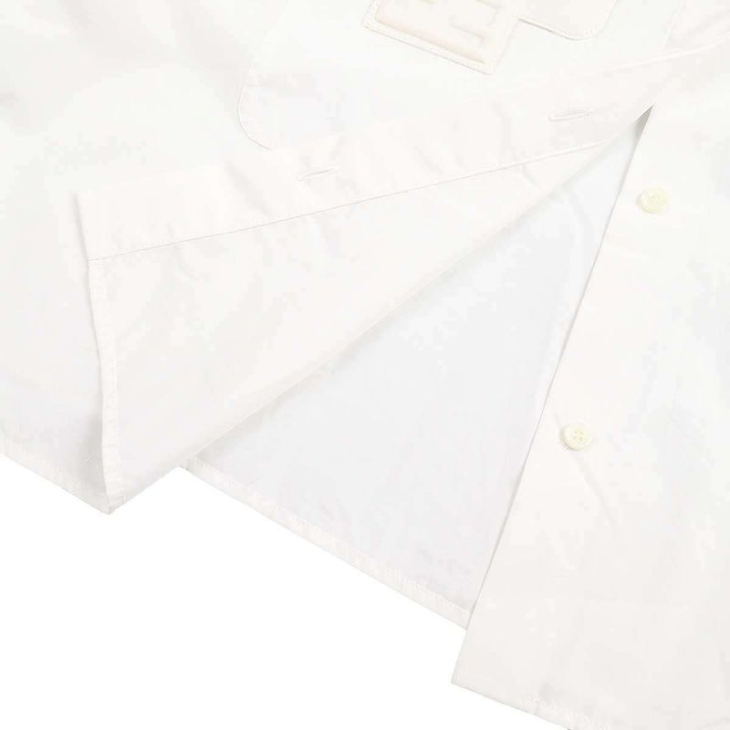 Fendi 23ss Ff Pocket Cropped Blouse Shirt Fs7477 Aflk White 40
