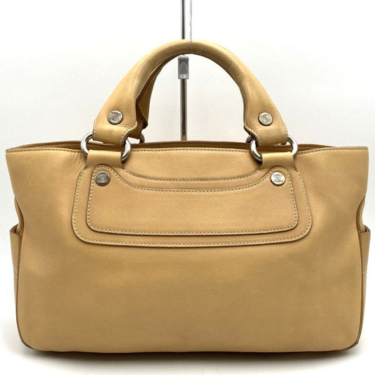 Celine CE00 13 Boogie Bag Handbag Beige Leather Women Men Fashion