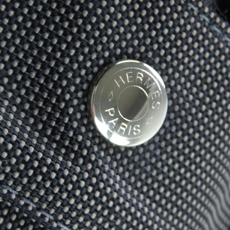 Hermes Yale Line MM Silver Hardware Canvas Tote Bag With H Logo Serie Button