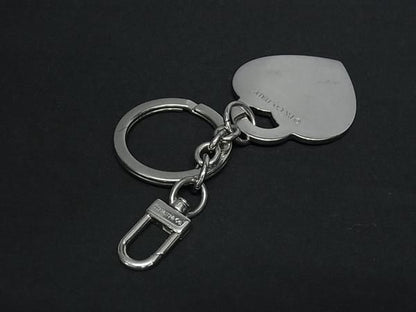Tiffany & Co Return To Tiffany & Co Inlaid Leather Key Holder Charm Silver