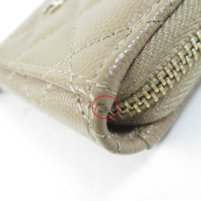 CHANEL Ap1650 Timeless Classic Caviar Skin Coin Purse / Coin Case Beige