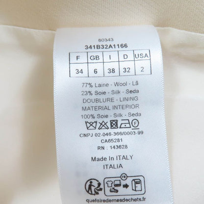 Christian DIOR 341b32a1166 Wool Silk Worn In Fall Collection Logo Button Dress