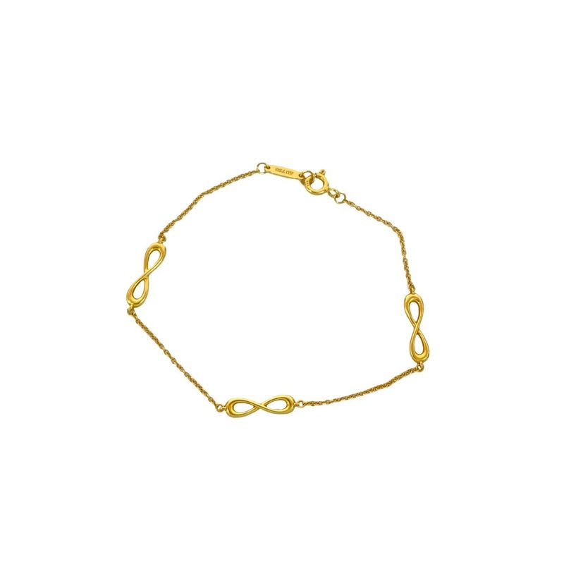 Tiffany & Co Infinity Endless Bracelet 18K Gold Chain Bangle