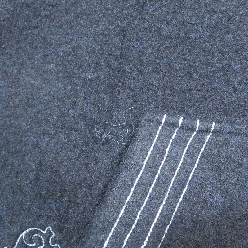 20aw Louis Vuitton Flower Embroidery Wool Zip Up Hoodie Jacket Outerwear Dark