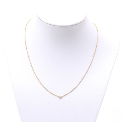 Tiffany & Co Tiffany Necklace K18 Visor Yard Single Diamond Pendant