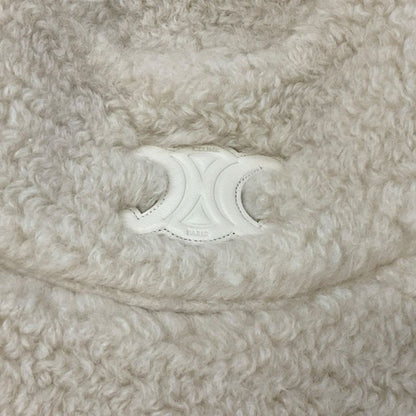 Celine Hat Cashmere Beige Triomphe Logo Bucket