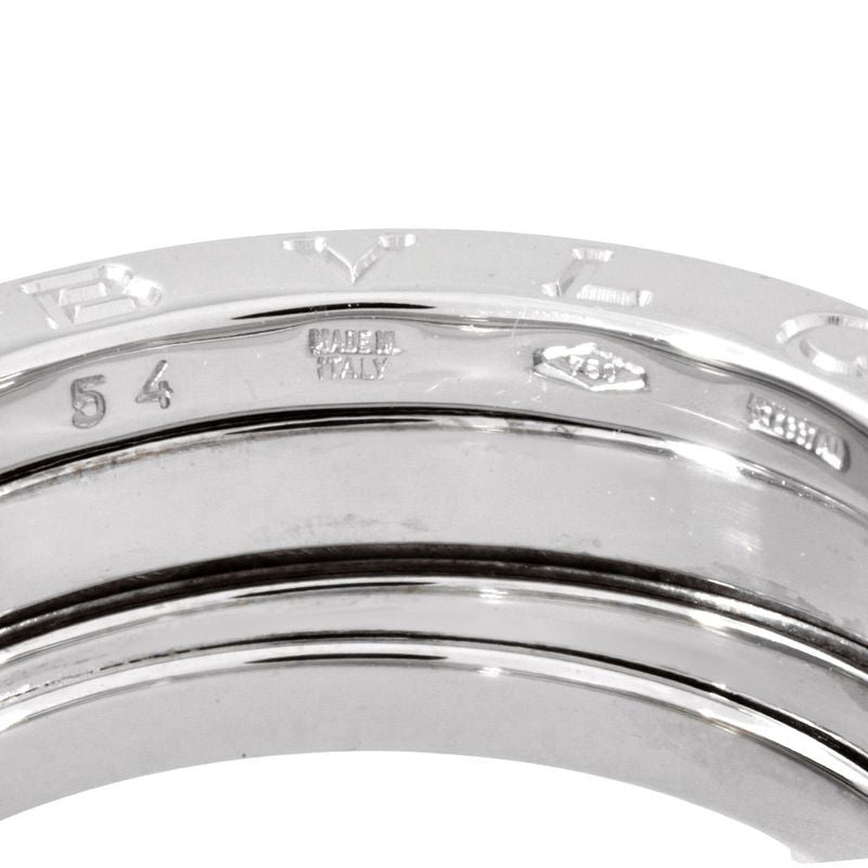 Bulgari Bvlgari B-zero1 2 Band Ring #54 18K White Gold 87g B-zero1