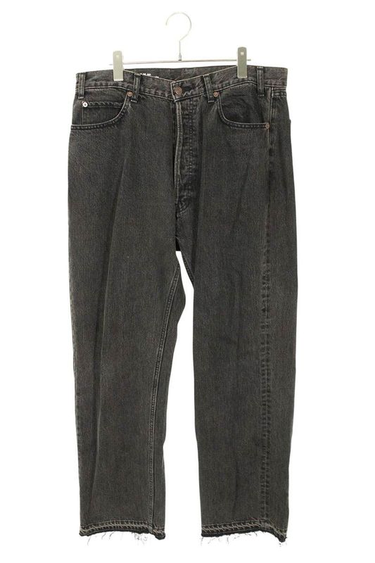 Celine 2n932947f Cut Off Charcoal Wash Denim Pants Men's 32