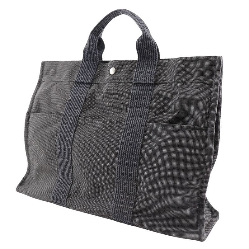 Hermes Yale Line MM Nylon Canvas Gray Unisex Tote Bag
