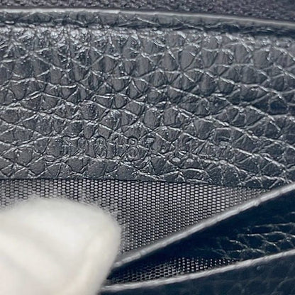 Gucci Round Zipper Long Wallet Black Interlocking 598147