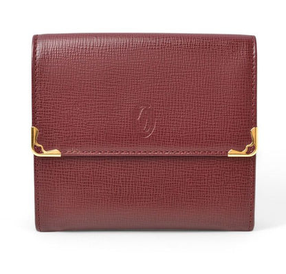 Cartier Wallet Fold Vintage Cartier Double Hook Wallet Must De Cartier Bordeaux