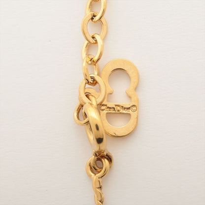 Christian DIOR Necklace GP With Rhinestones Gold