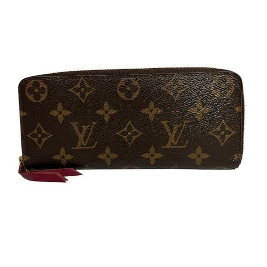 Louis Vuitton Monogram Portefeuille Cles Mance M60742 Round Zip Long Wallet