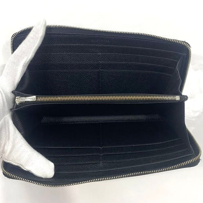 Balenciaga Round Zipper Long Wallet Black Everyday Wallet Leather