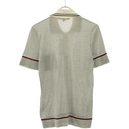 Gucci Marine Striped Knit Polo Shirt White M
