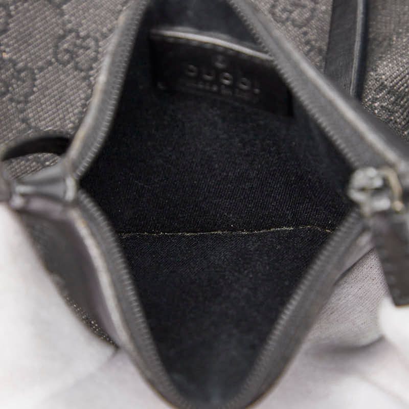 Gucci GG Canvas Tote Handbag 1019220 Black Canvas Leather Ladies Gucci