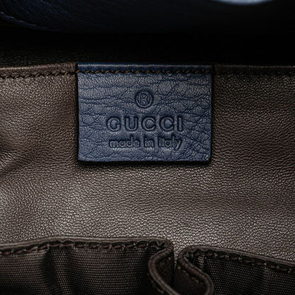 Gucci Bamboo Shoulder Bag Handbag 2WAY 387613 Blue Leather Ladies Gucci