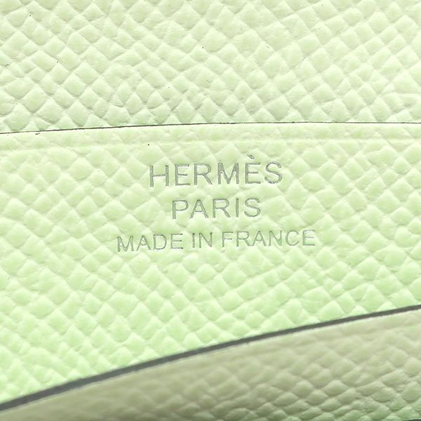 Hermes Bifold Wallet Bearn Compact Vaux Epson Veil Fizz Silver Hardware Light