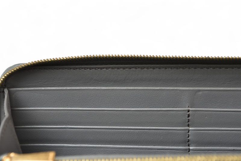 Celine Wallet Celine Long Wallet Large Zipped Calfskin Gray 10b553el.09