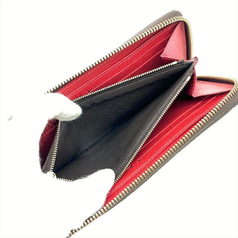 Louis Vuitton Portefeuille Cles Mans Round Zipper Damier Ebène N60534 Brown