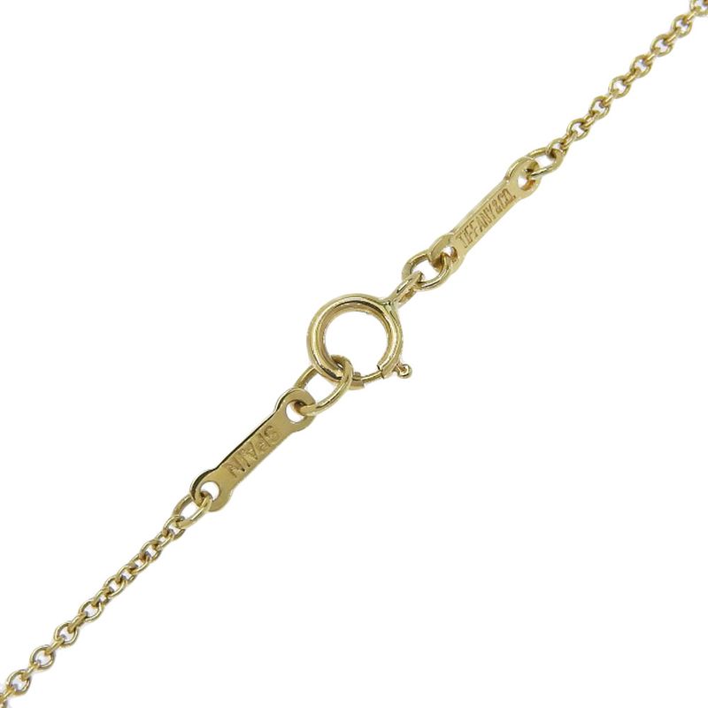 Tiffany & Co Open Heart Long 18K Yellow Gold And Diamonds Ladies 7.8g Necklace