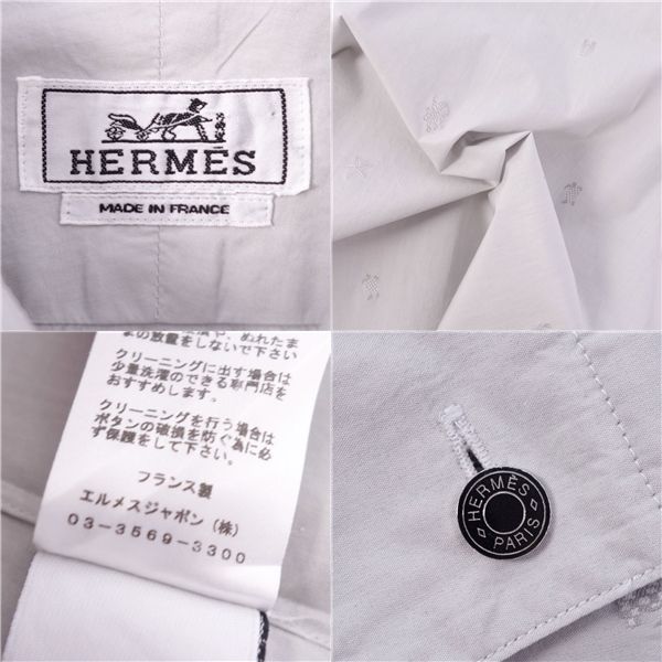 Hermes Shirt 23SS Long Sleeve Long Sleeve Serie Botta