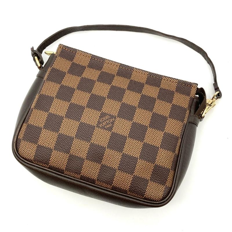 Louis Vuitton Trousse Makeup Pochette Hand Pouch Damier Ebène N51982 Brown