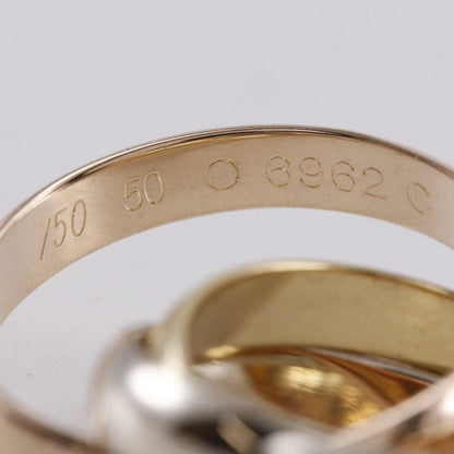 Cartier Trinity 18K Gold (yg×pg×wg) No 10 Ladies 7.1g Ring