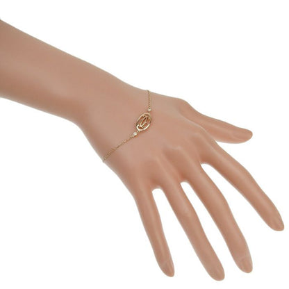 Cartier Logo Double C Bracelet With Diamonds 18K Pink Gold 750 Pink Gold With