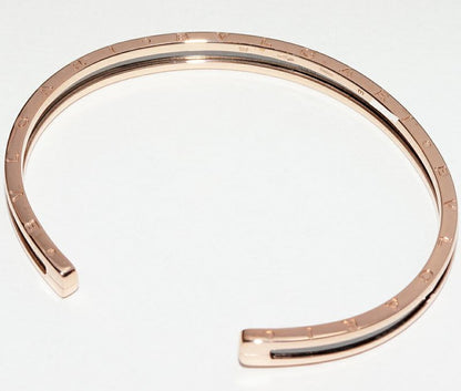 Bulgari Bangle Bracelet 18K Pink Gold Ss(stainless Steel) Bzero1 Bracelet M