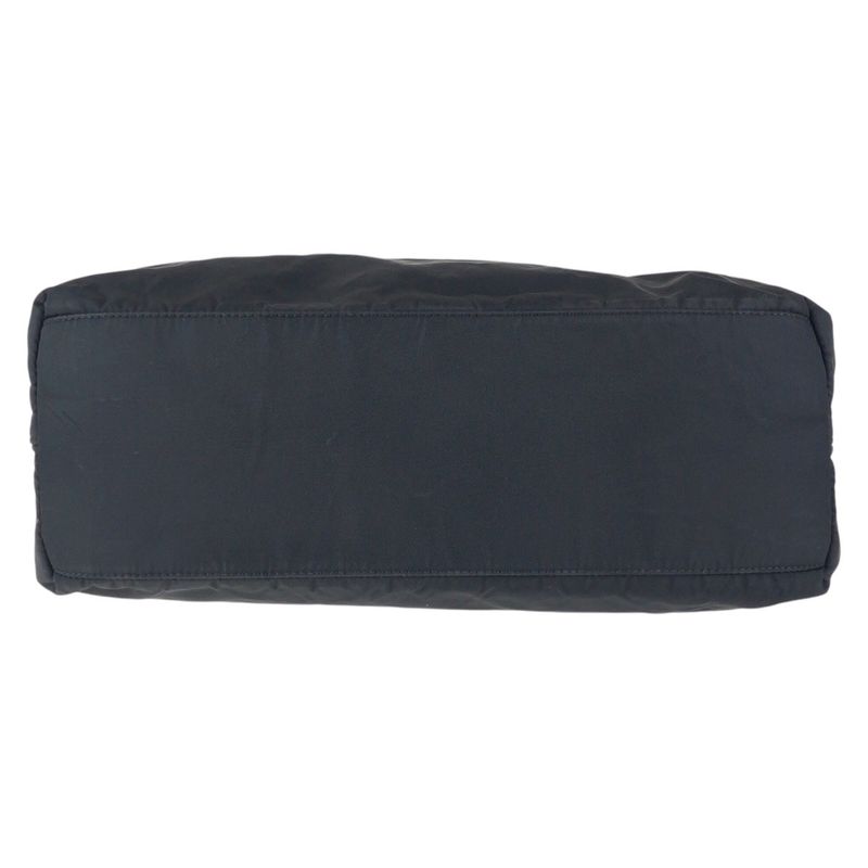 Prada Tessuto Triangle Logo Plate Black Nylon/plastic Tote Handbag Ladies 504894