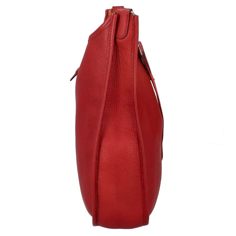 Hermes Evelyn GM Taurillon Clemence Women's Handbag Rouge Vif Excellent