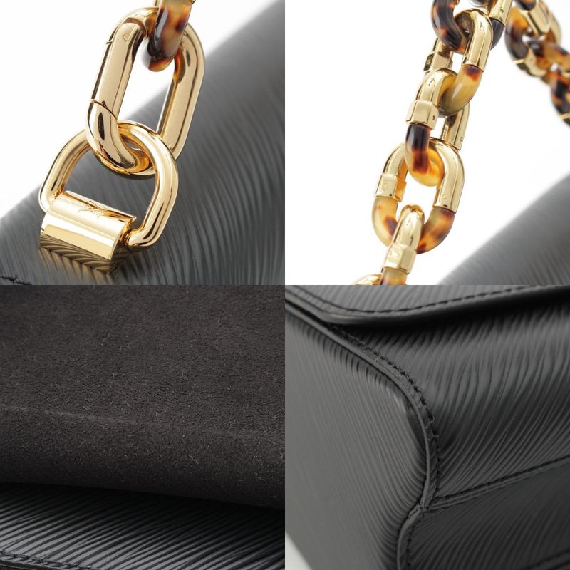 Louis Vuitton Twist MM Epi Chain LV Logo 2way Handbag M58715 Black