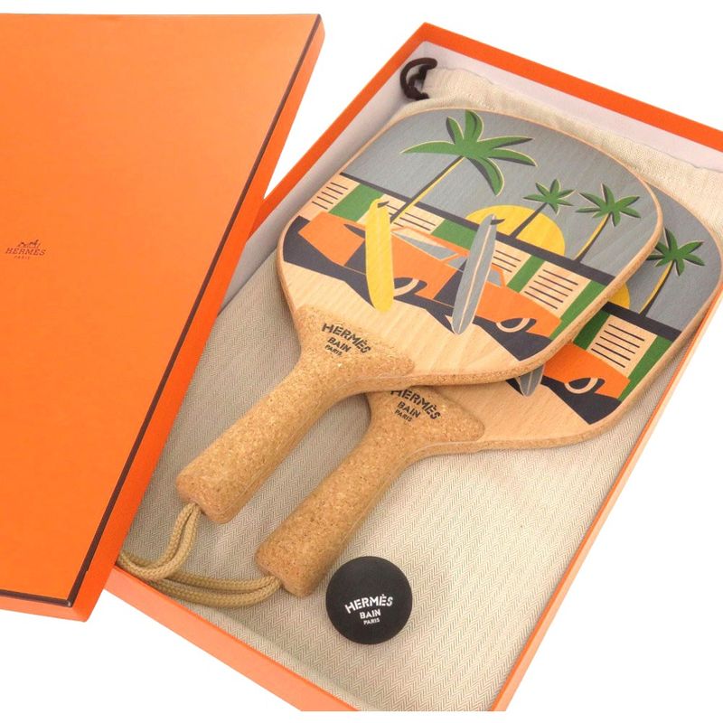 Hermes Apres La Vague Hermes Beach Racket Hobby Cork Multicolor 0904 Hermes