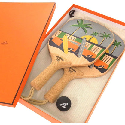 Hermes Apres La Vague Hermes Beach Racket Hobby Cork Multicolor 0904 Hermes