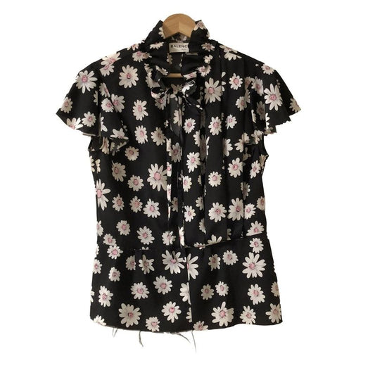 Balenciaga Sleeveless Cut & Sewn Size 38 M Women - 505930tya06 Black X White X