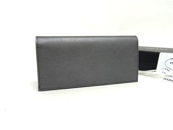 Prada 2m0836 Saffiano Leather Foldable Long Wallet Billfold Coin Purse Ladies