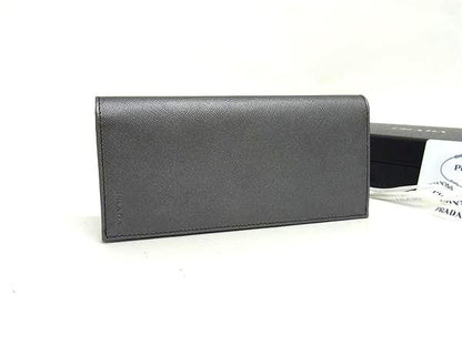 Prada 2m0836 Saffiano Leather Foldable Long Wallet Billfold Coin Purse Ladies