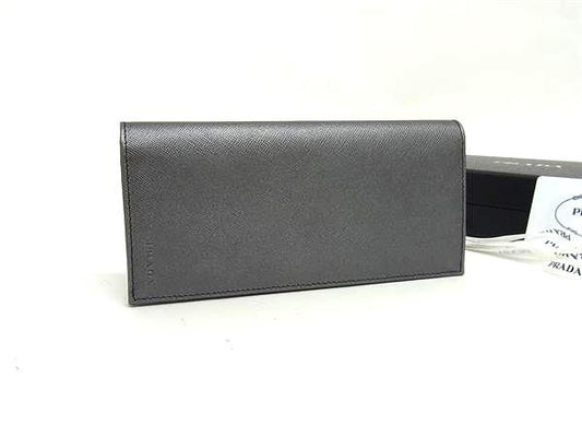 Prada 2m0836 Saffiano Leather Foldable Long Wallet Billfold Coin Purse Ladies
