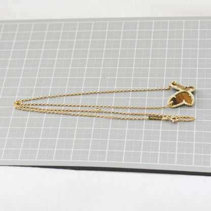 Van Cleef Diamond Taiga Zoo Eye Papillon Necklace 18K E1487