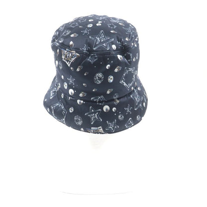  Fendi Fxq966 FF Logo Zucca Star Reversible Hat Bucket Hat Navy Storage With
