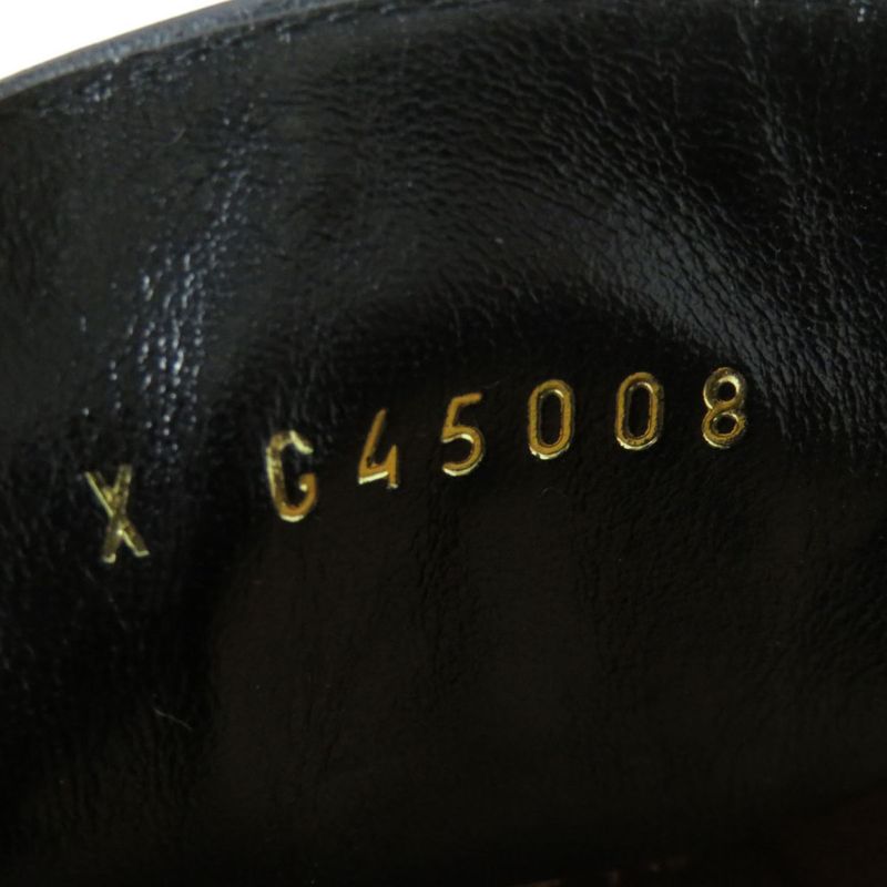 CHANEL 23A G45008 Coco Mark Shiny Calfskin Leather Loafers Black 36 1/2C With