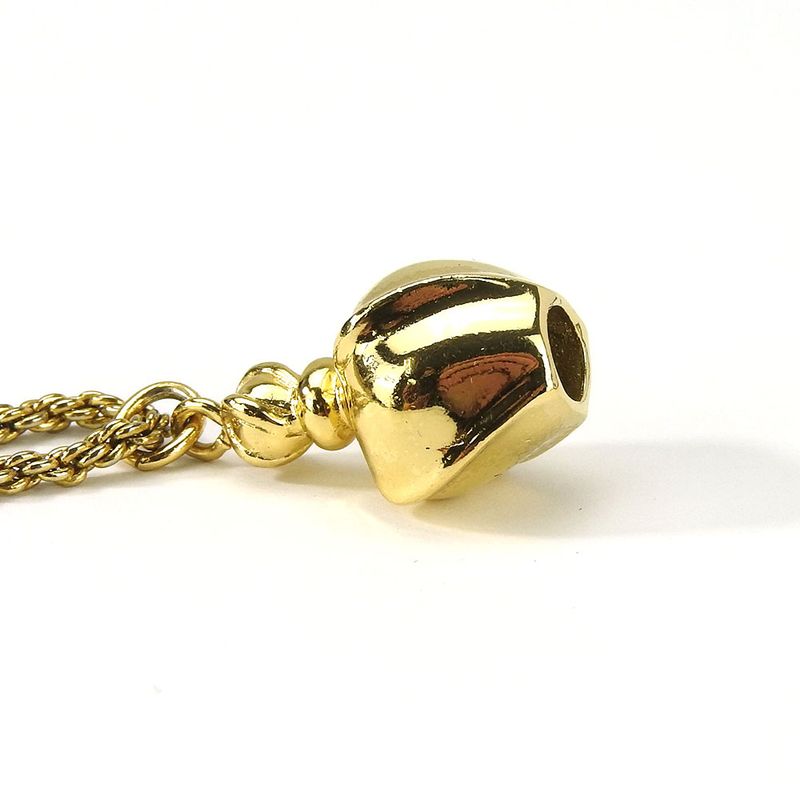 Christian Dior Necklace Metal Gold GP Perfume Bottle Motif Accessories Ladies