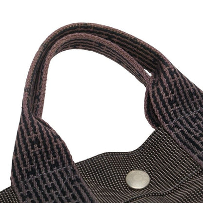 Hermes Her Line Tote PM Handbag Tote Bag Gray Black Canvas Women Hermes