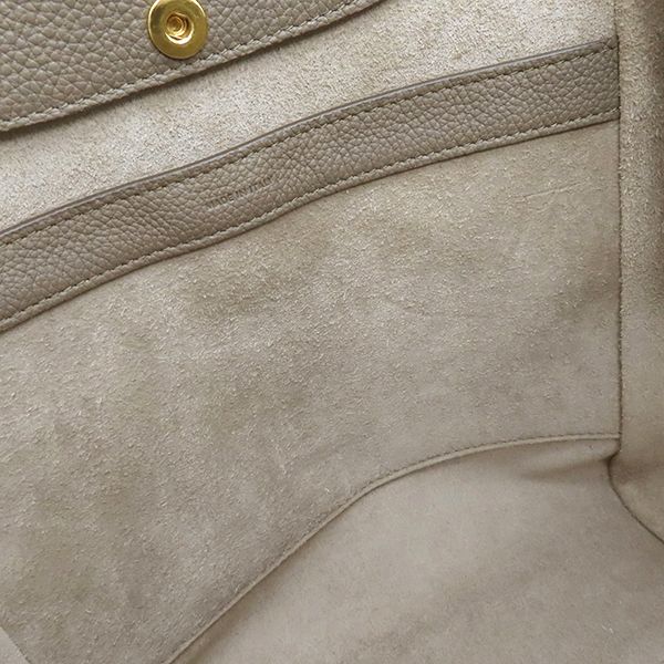 Celine 2way Bag Small Fold Cabas Leather Glazed Gold Hardware Gray Beige