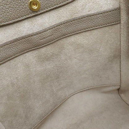 Celine 2way Bag Small Fold Cabas Leather Glazed Gold Hardware Gray Beige