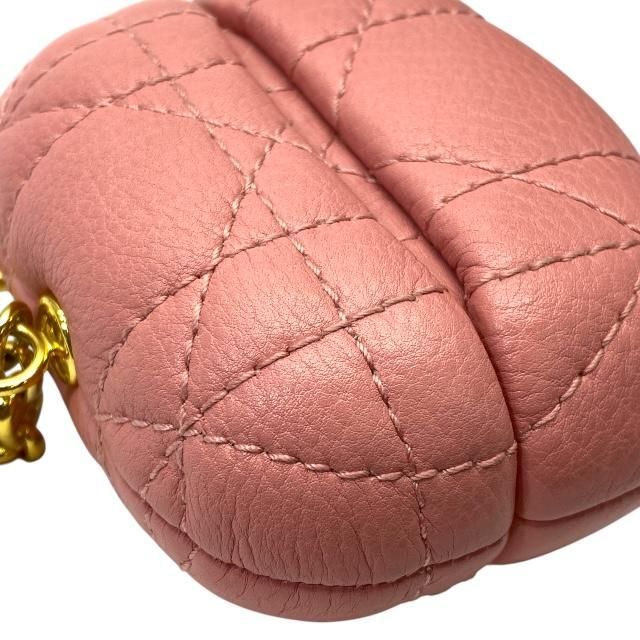 Christian DIOR Cannage Airpods Pro Case Earphone Case Lambskin Leather Pink