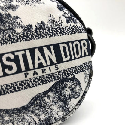 Christian DIOR Toile De Jouy Coin Case White/blue Taiga - Tiger Fabric Women's