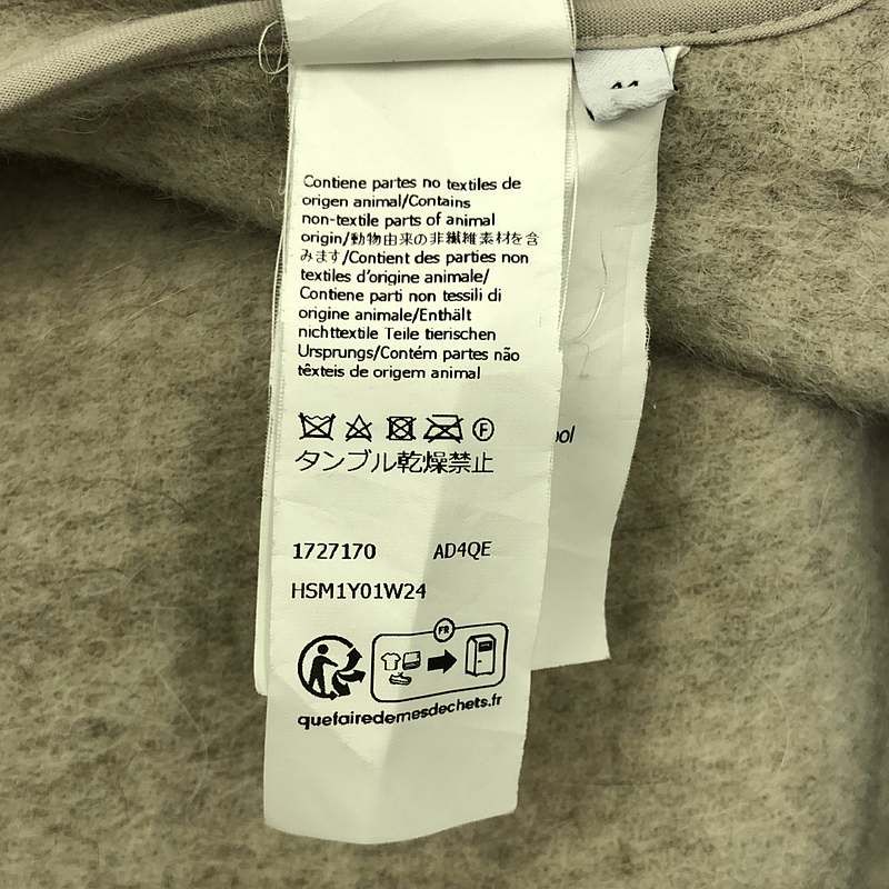 Loewe - 2024aw - Llama Wool Double Breasted Coat - 44 - Gray - Mens