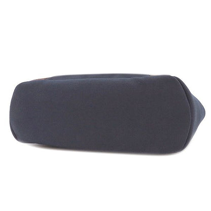 Hermes 2way Bag Sac de Pansage Groom Toile Chevron Navy and Orange Silver